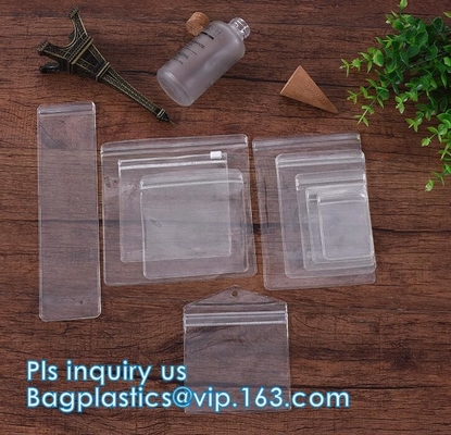 bolso que nada de la cremallera del resbalador del documento plástico claro promocional del pvc, agua cosmética del plástico del caso del maquillaje del bolso del escudete del resbalador