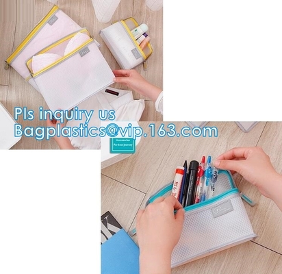 Bolso de nylon de Mesh Makeup Bag Ladies Cosmetic, tela de malla de nylon/bolso cosmético de la malla, Mesh Cosmetic Bag promocional