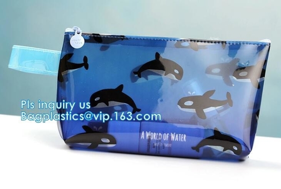 bolsos impermeables de los documentos de la cerradura de la cremallera del bolso de la válvula de Pen Cases de la bolsa, calidad con el bolso del embalaje de la cremallera, ropa interior impresa Packagin