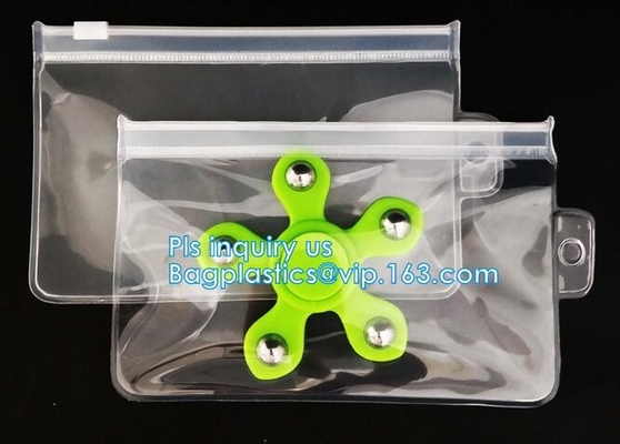 el bolso cosmético del viaje del resbalador de la cremallera, bolso del paquete de la materia, cremallera cosmética transparente promocional del resbalador del bolso del PVC empaqueta claramente