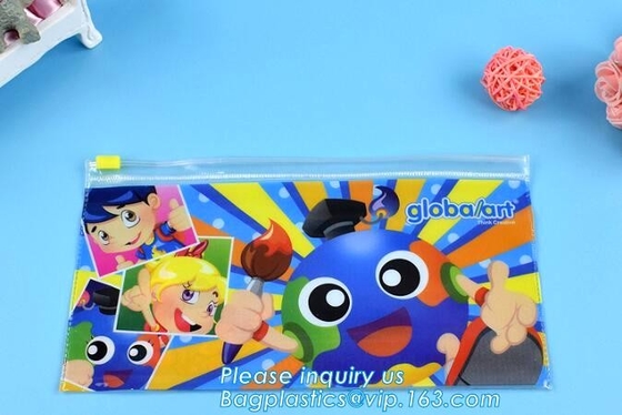 El bolso del teléfono de la prenda impermeable del bolso del traje de baño del bikini del bolso del almacenamiento, pequeño bolso plástico claro promocional de la cremallera del pvc del resbalador, ropa empaqueta