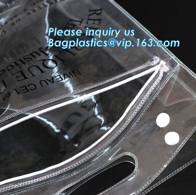 Poliéster con el bolsillo material del maquillaje del resbalador de la cremallera de la parte inferior del PVC, bolso cosmético del pvc del viaje amistoso del viaje, inodoro no tóxico