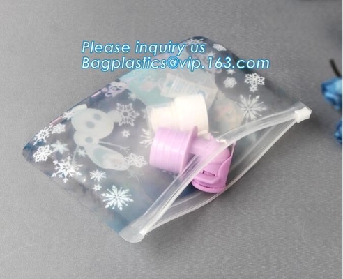 El mini bolso de encargo de k, heló el bolso del Pvc k, resbalador Frosty Soft Bag Pouch, bolso cosmético de la cremallera del resbalador del maquillaje del viaje