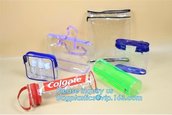Bolso claro del PVC del vinilo del teléfono móvil del resbalador k, la bolsa de plástico helada mate del bolso de la cremallera del resbalador del PVC con la cremallera, que se puede volver a sellar