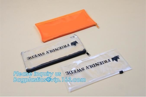 Bolso claro del PVC del vinilo del teléfono móvil del resbalador k, la bolsa de plástico helada mate del bolso de la cremallera del resbalador del PVC con la cremallera, que se puede volver a sellar