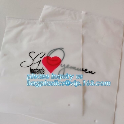 Bolso de la cremallera del top del resbalador del CPE para la ropa impresa de encargo del traje de baño que empaqueta los bolsos polivinílicos helados, pla helado de la cerradura de la cremallera del resbalador