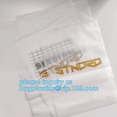 Bolso de la cremallera del top del resbalador del CPE para la ropa impresa de encargo del traje de baño que empaqueta los bolsos polivinílicos helados, pla helado de la cerradura de la cremallera del resbalador
