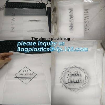 Bolso de la cremallera del top del resbalador del CPE para la ropa impresa de encargo del traje de baño que empaqueta los bolsos polivinílicos helados, pla helado de la cerradura de la cremallera del resbalador