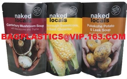 Los bolsos laterales del escudete, patio sellaron los bolsos, galleta que empaquetaba, paquete del té, paquete del café, papel de aluminio de empaquetado del aceite k empaquetan W