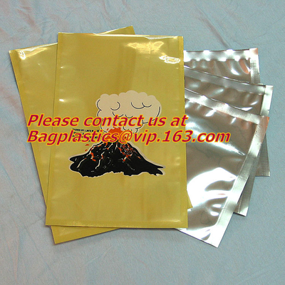 bolso de encargo del papel de aluminio de la prueba k del olor, bolso del papel de aluminio de k, al de plata de la cerradura de la cremallera