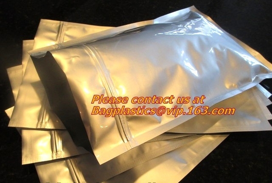 bolso de encargo del papel de aluminio de la prueba k del olor, bolso del papel de aluminio de k, al de plata de la cerradura de la cremallera