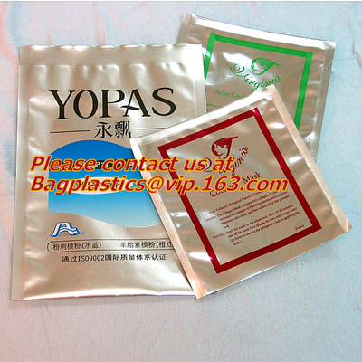 bolsos impermeables plásticos a granel de la cremallera, sellador del bolso del papel de aluminio de k, hoja impresa de encargo