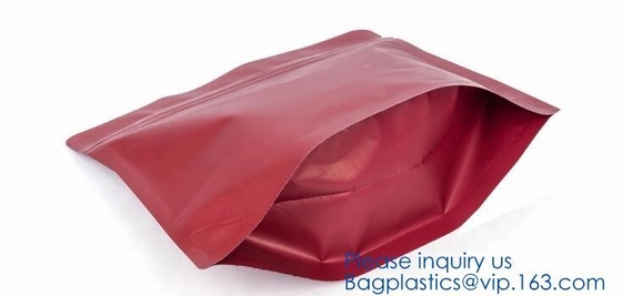 Bolso reforzado inferior del cuadrado biodegradable de la hoja, bolso de café inferior plano del escudete con la válvula de desgasificación, bolso de empaquetado f del escudete
