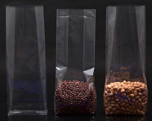 las bolsas de plástico claras inferiores de impresión de encargo biodegradables del embalaje del opp de los pp del bopp del cuadrado auto-adhesivo del PE, polipropileno del violoncelo