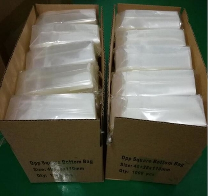 las bolsas de plástico claras inferiores de impresión de encargo biodegradables del embalaje del opp de los pp del bopp del cuadrado auto-adhesivo del PE, polipropileno del violoncelo
