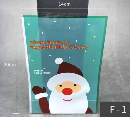 bolso del envase de plástico del helado del bolso del polo de hielo del plástico transparente de los bolsos de la galleta, oído auto-adhesivo Bisc del conejito de pascua de las bolsas de plástico