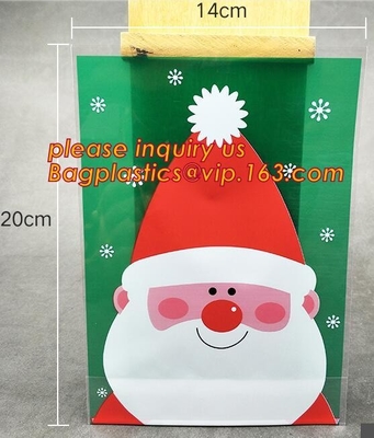 bolso del envase de plástico del helado del bolso del polo de hielo del plástico transparente de los bolsos de la galleta, oído auto-adhesivo Bisc del conejito de pascua de las bolsas de plástico