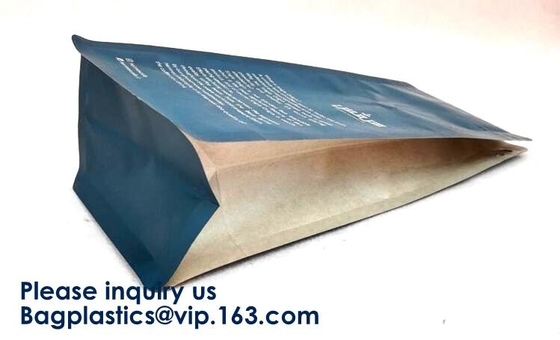 las bolsas amarillas del café del escudete del lado del sellado caliente 250g empaquetan con el café 100g, caja de las bolsas de Matte Coating Foil Flat Bottom de la válvula