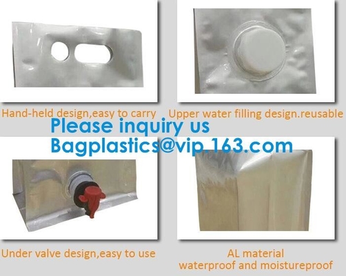 Bolso en bolso del dispensador/del babero del agua de la caja en bolso del dispensador del vino de la caja/del vino, líquido/bebida/jugo/bebida/agua/vino/salsa/detergente