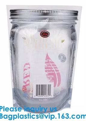 El tarro formó las bolsas, la bolsa de plástico inferior redonda/soporte encima del bolso de la bolsa para la carne, cerdo, carne de vaca, marisco, Bagease, Bagplastics