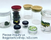 Botellas del almacenamiento de cristal TapeMl, 5ml, 7ml, 10ml, 15ml, 30ml del tarro y tarros, pequeños envases de cristal silicón, plástico, bambú, vidrio de los tarros