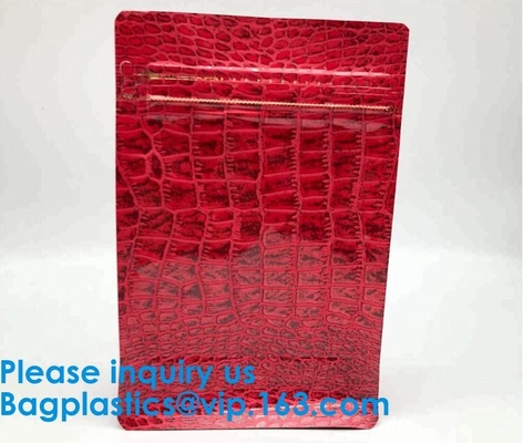El paquete que empaqueta el soporte reutilizable de la cerradura de la cremallera del papel de aluminio encima de bolsas de la comida empaqueta con la muesca del rasgón para el almacenamiento de la comida, Bagease
