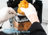 las bolsas de plástico del pollo para el pollo asado caliente que empaqueta, con la manija y la cremallera, antiniebla, plástico asado pollo de Turquía