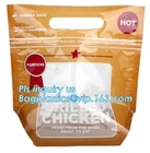 Bolso plástico de k para el pollo que embala/bolsos microwaveable del pollo/plástico antiniebla, bolso del paquete del pollo asado