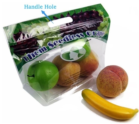 el bolso del paquete del resbalador de la fruta, cremallera laminada fruta del resbalador del bolso del manojo empaqueta Apple/el bolso laminado uva del manojo