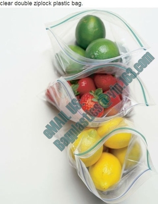 Pista doble inferior plana de la comida del bolso de la cremallera reutilizable k, Mini Grip Bag, Mini Zip Lock Bag, bolso del sello de la cremallera, bolso de la cremallera, S