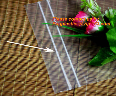 La bolsa de plástico doble de encargo /Double del sello sigue los bolsos plásticos de la cremallera, pista doble plástica biodegradable del claro del LDPE reutilizable