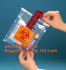 El bolso de la cremallera del espécimen del laboratorio del LDPE del Biohazard modificó la impresión para requisitos particulares de los bolsos de la medicina, bolso médico de la cremallera del espécimen de la patología con el Pri