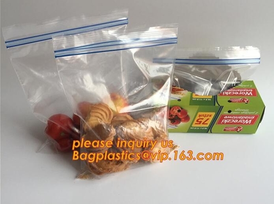 bolso de los PP PE k de la categoría alimenticia/bolso de la comida del plástico transparente/bolso de la cerradura de la cremallera para el acondicionamiento de los alimentos, paquete plástico de los snacks de la cremallera del OEM