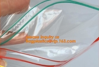 La cremallera doble sigue el bolso plástico del congelador del bolso k del plástico transparente k del LDPE, bolso de la pista doble k para el ultramarinos, w