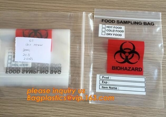 bolso médico esterilizado plástico de empaquetado médico de k, bolsos médicos del sobre de la cremallera del bloque de la droga programable de la cerradura, empaquetando