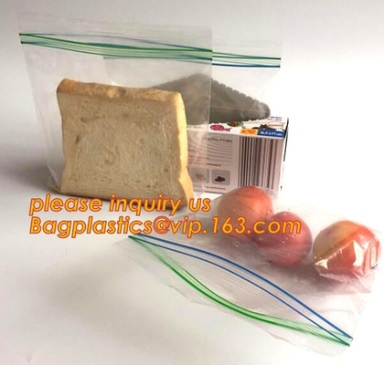 La alta bolsa del lacre k con las pistas coloreadas dobles, la pista doble k plástica reutilizable imprimió los bolsos de la cremallera, bagese