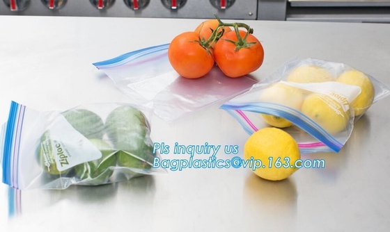 El bolso de la ubicación de la cremallera de la pista doble hizo del material de la categoría alimenticia para el embalaje de la manzana, bolso de la manzana de la cremallera de la pista doble, almacenamiento del galón