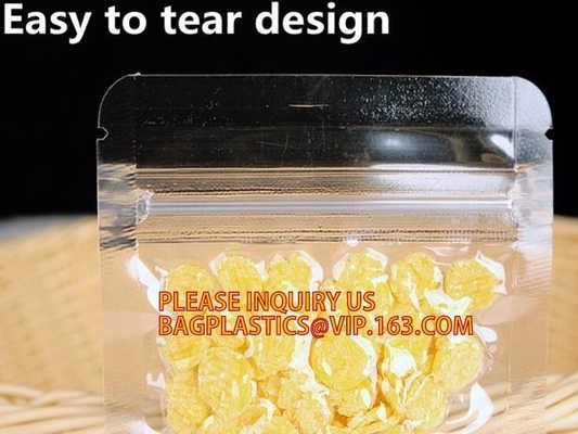 la bolsa de plástico a prueba de humedad del envasado de alimentos del té del bolso de la cerradura de la cremallera con la cremallera, bolso de empaquetado Mylar de la cerradura obediente de la cremallera del FDA acepta