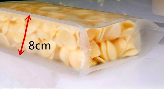 El soporte encima del bolso plástico de empaquetado transparente de Mylar de la cerradura de la cremallera del bolso de la bolsa k de la cremallera, categoría alimenticia de la UE del FDA pulveriza el empaquetado