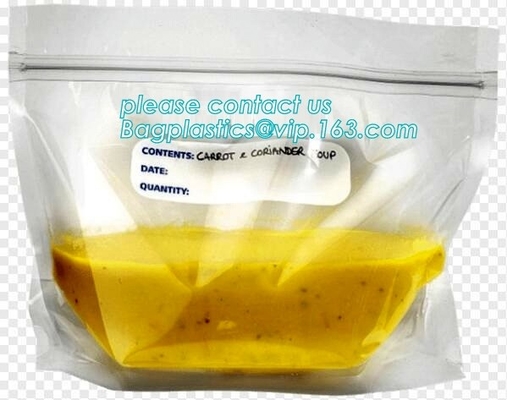 bolso resistente de la cerradura de la cremallera del papel de Kraft del arroz del ultramarinos del marrón de la categoría alimenticia de agua, pequeño que se puede volver a sellar amistoso de Eco a la comida plana grande