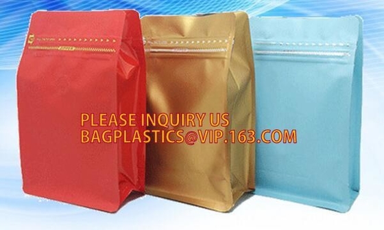 Las bolsas del alimento para animales de Doypack empaquetan bolsos de empaquetado del café de la cerradura de la cremallera con la válvula, la bolsa de plástico grande del papel de aluminio de la cerradura de la cremallera de la cremallera