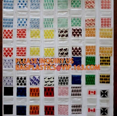Apple Mini Zip Lock Bags, cerradura Baggies plástico de la cremallera para la joyería que empaqueta, almacenamiento k Baggies, Smiley Face Print pac