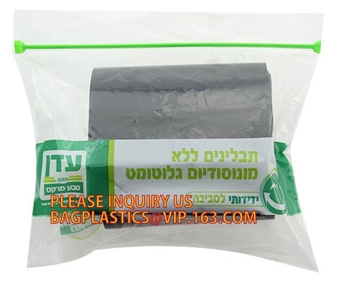 Bolsos herméticos de la cerradura de la cremallera del bolso del almacenamiento vegetal de la comida, bolso impreso de encargo transparente reutilizable de la cerradura de la cremallera del embalaje del almidón de maíz