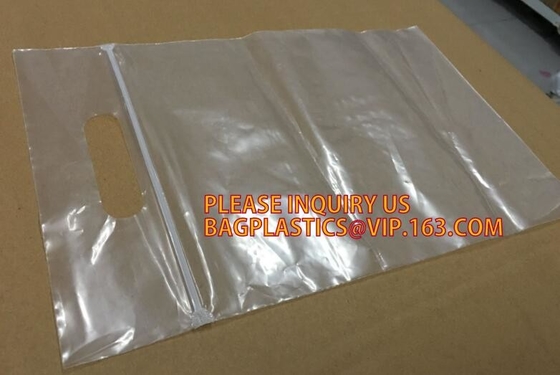 Cremallera plástica del vacío transparente de dos pistas de alta calidad PE para el bolso del paquete, cremallera plástica separable de la pista doble del extremo abierto