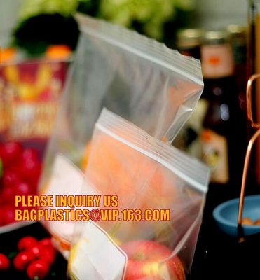La categoría alimenticia que embalaba aduana transparente del PE imprimió los bolsos con la cremallera doble, vagos de la cremallera del congelador de la comida de los baggies del bocadillo