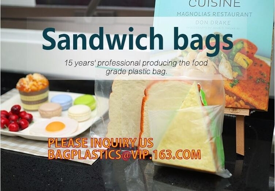 La categoría alimenticia que embalaba aduana transparente del PE imprimió los bolsos con la cremallera doble, vagos de la cremallera del congelador de la comida de los baggies del bocadillo