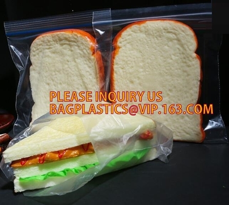 La categoría alimenticia que embalaba aduana transparente del PE imprimió los bolsos con la cremallera doble, vagos de la cremallera del congelador de la comida de los baggies del bocadillo