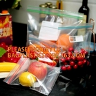 Bolsos del congelador del almacenamiento del resbalador del galón del LDPE k del FDA, aduana que imprime mini bolsos de k con la marca de la manzana, ROHS reciclable