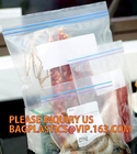 Bolso doble del canguro de la bolsa de la cremallera reciclable de ROHS, las bolsas de plástico reconectables de la cremallera opaca blanca, congelador del almacenamiento de la comida del FDA