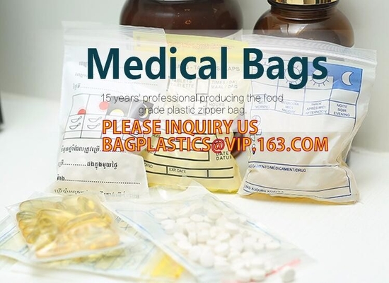 bolsos meidical, bolsos de la medicina de la cremallera, bolso del biohazard de la cremallera, bolsos de la cremallera del hospital, bolsos de la cerradura de la cremallera, bolsos del sello de la cremallera, apretón